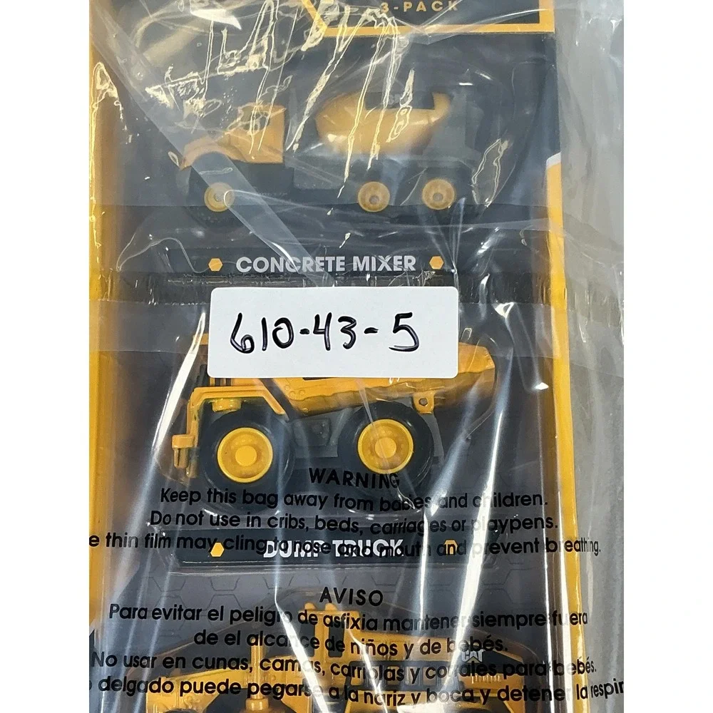 CAT Caterpillar Metal Construction Vehicles 3-Pack Mixer Dump Truck Grader NEW